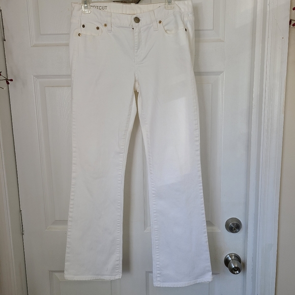 J. CREW Woman's Bootcut Jean's, Size: 29S Color: White - Picture 3 of 16